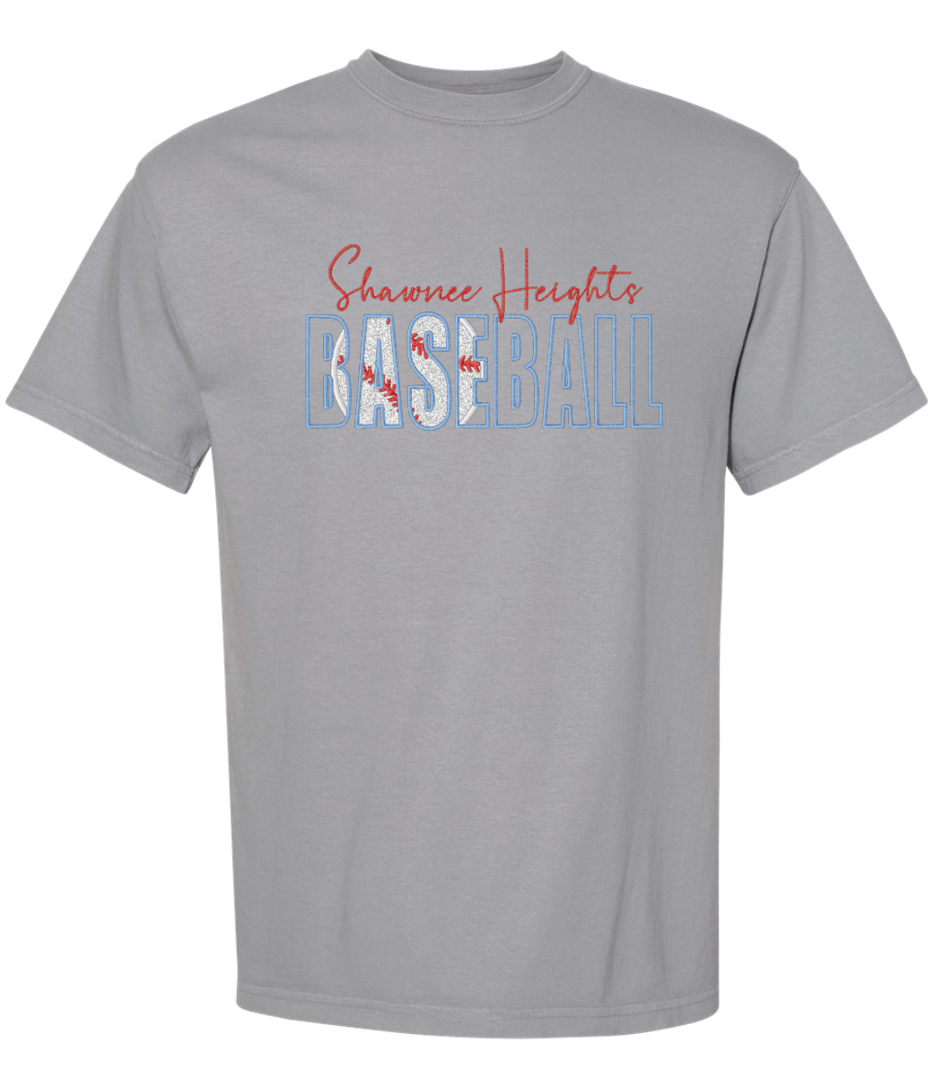 Shawnee Heights Embroidered Glitter Baseball