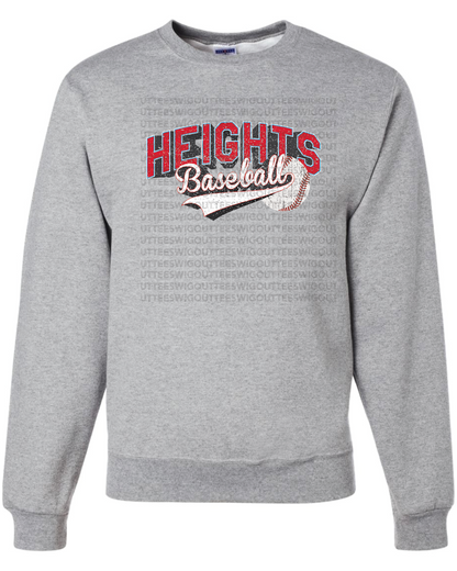 Heights Baseball Jerzees Nublend Crew Sweatshirt