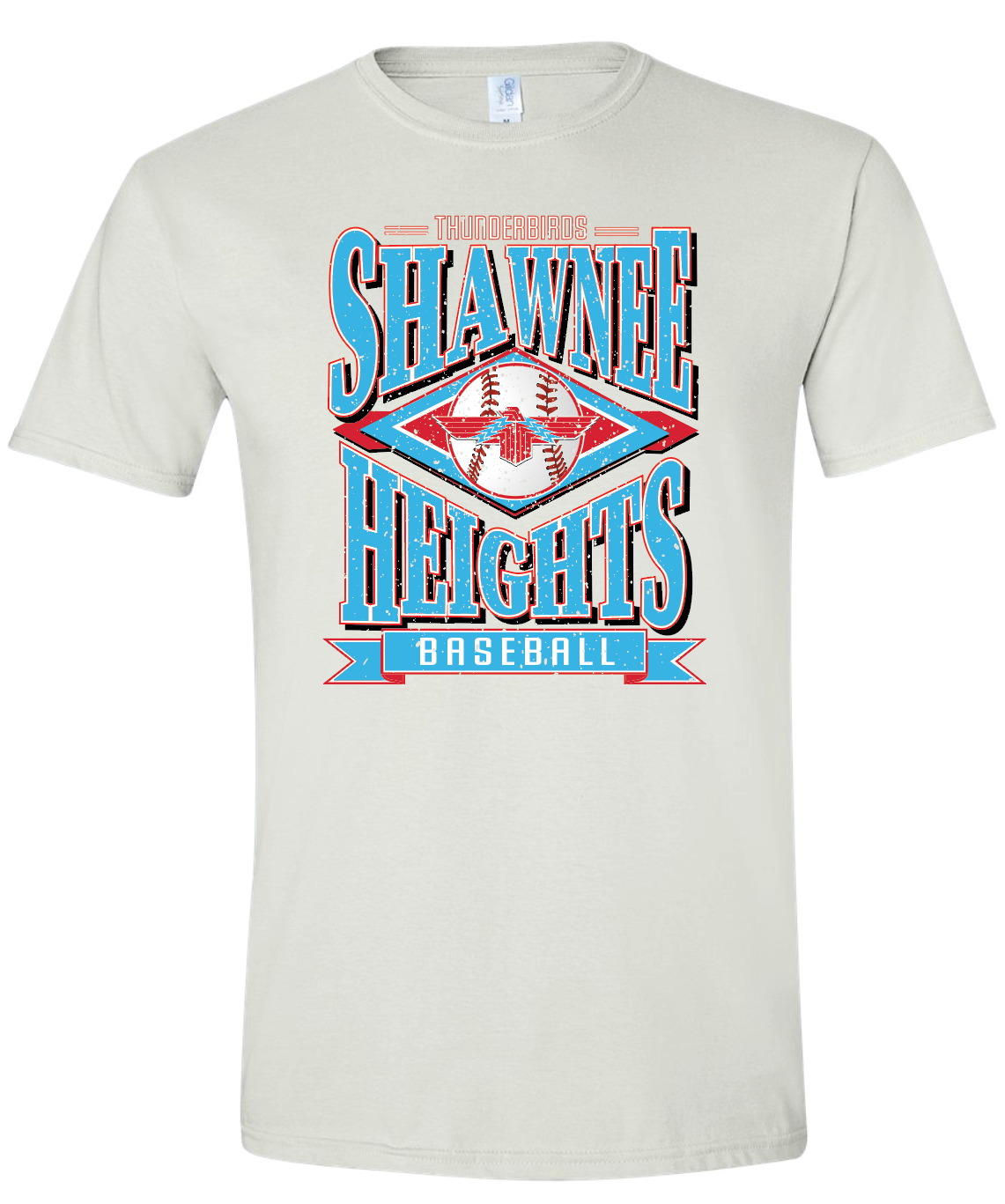 Vintage Shawnee Heights Baseball Gildan Softstyle T-Shirt