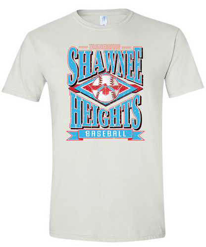 Vintage Shawnee Heights Baseball Gildan Softstyle T-Shirt