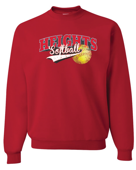 Heights Softball Jerzees Nublend Crew Sweatshirt