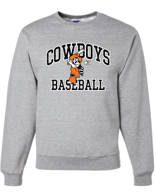Cowboys Baseball Jerzees Nublend Crew Sweatshirt