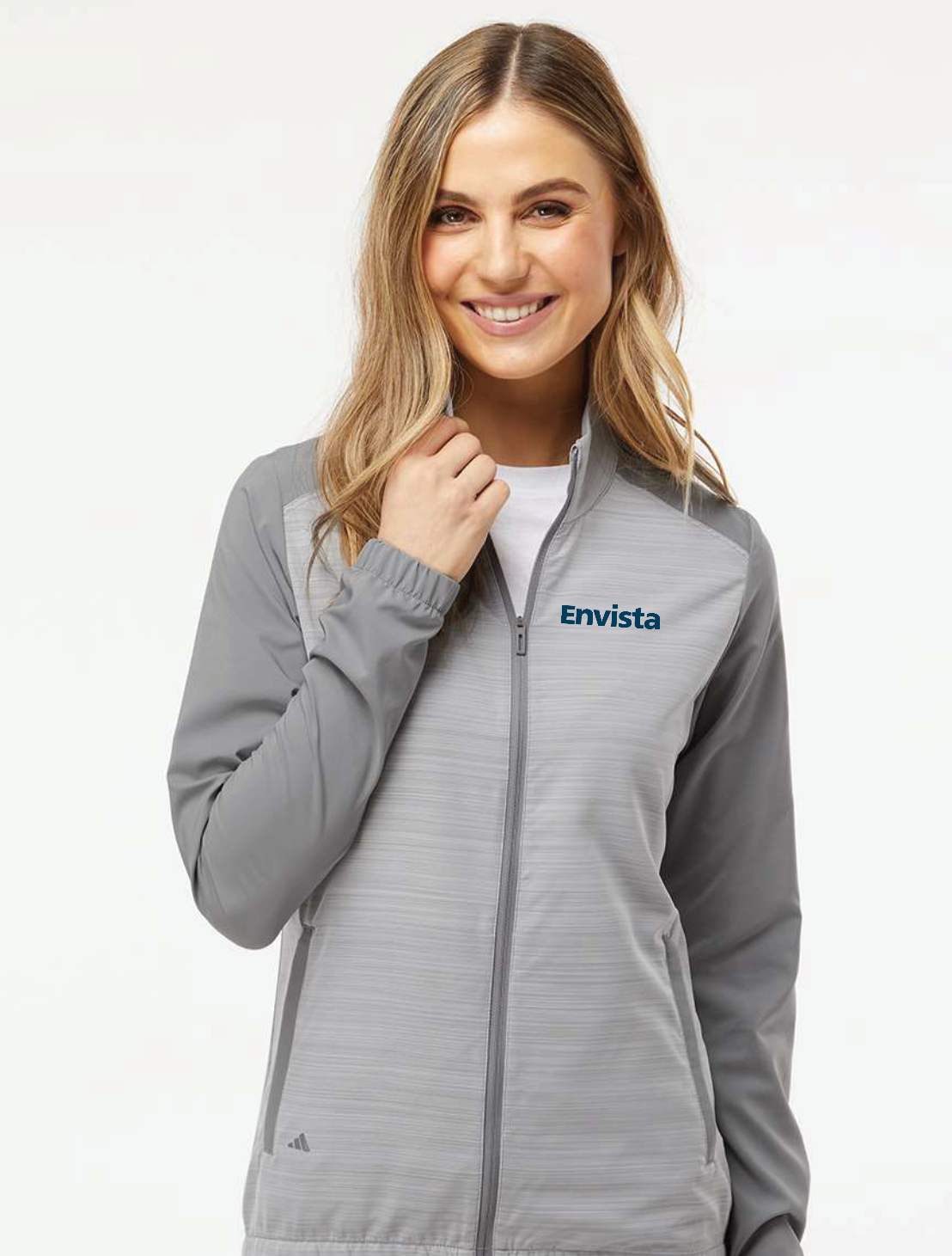 Envista Adidas Women's Heather Block Full-Zip Windshirt