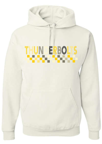 Checkered Thunderbolts Hooded Sweatshirt