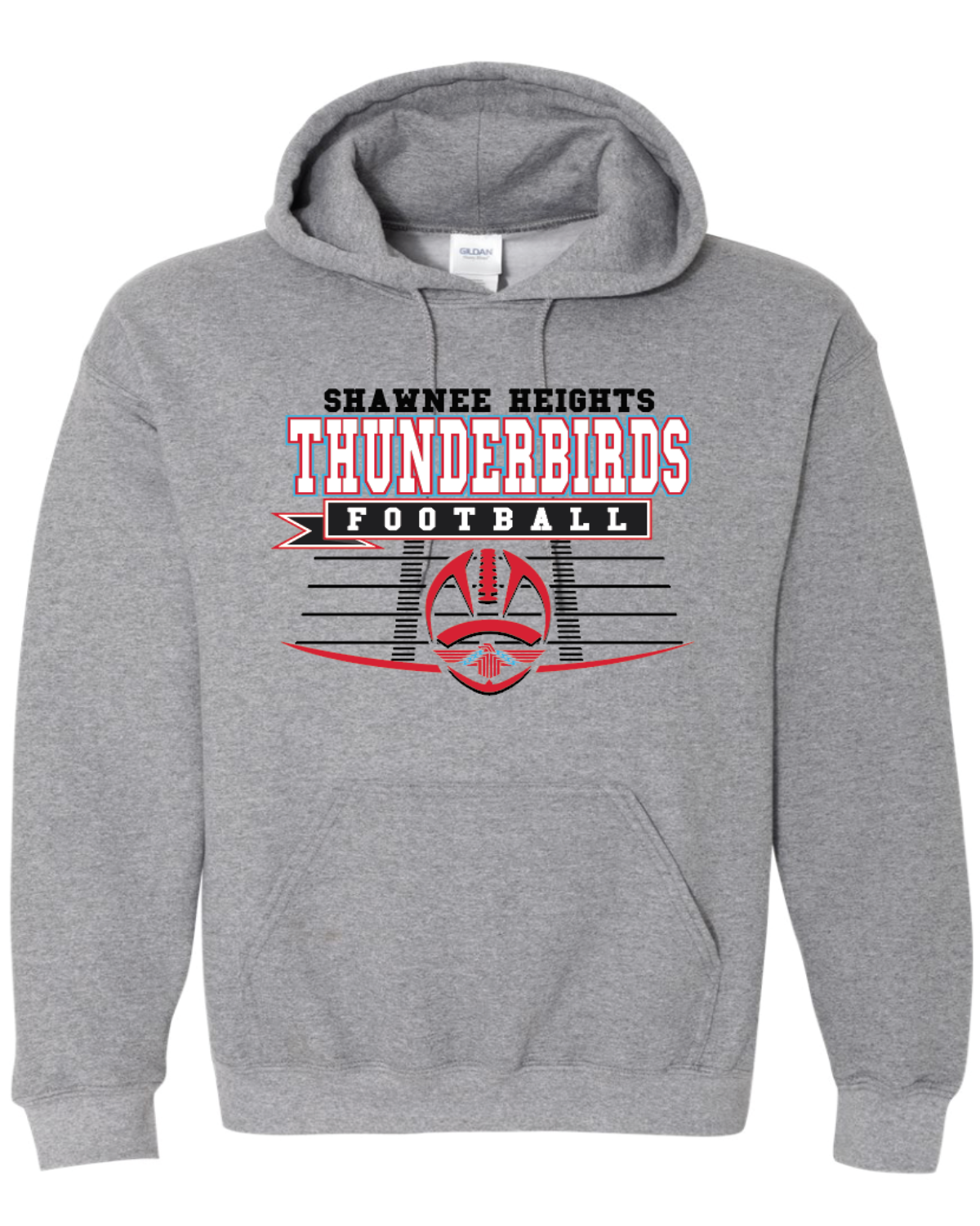 Shawnee Heights Thunderbirds Football Hooded Sweatshirt