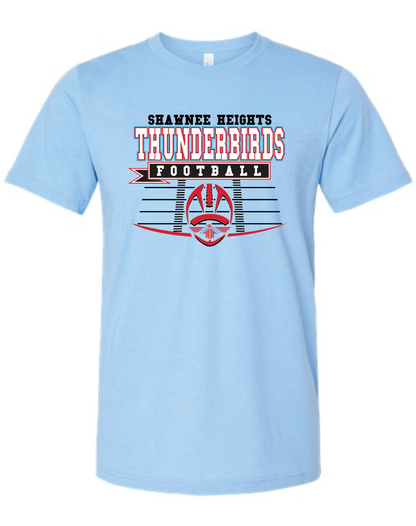 Shawnee Heights Thunderbirds Football Bella Canvas Jersey Tee