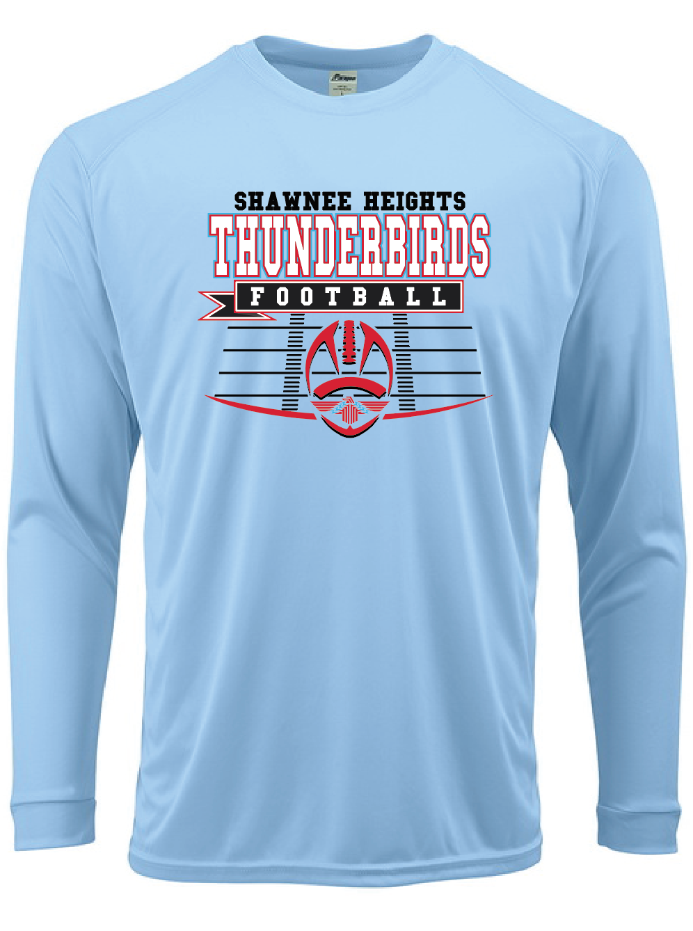 Shawnee Heights Thunderbirds Football Paragon Performance Long Sleeve T-shirt