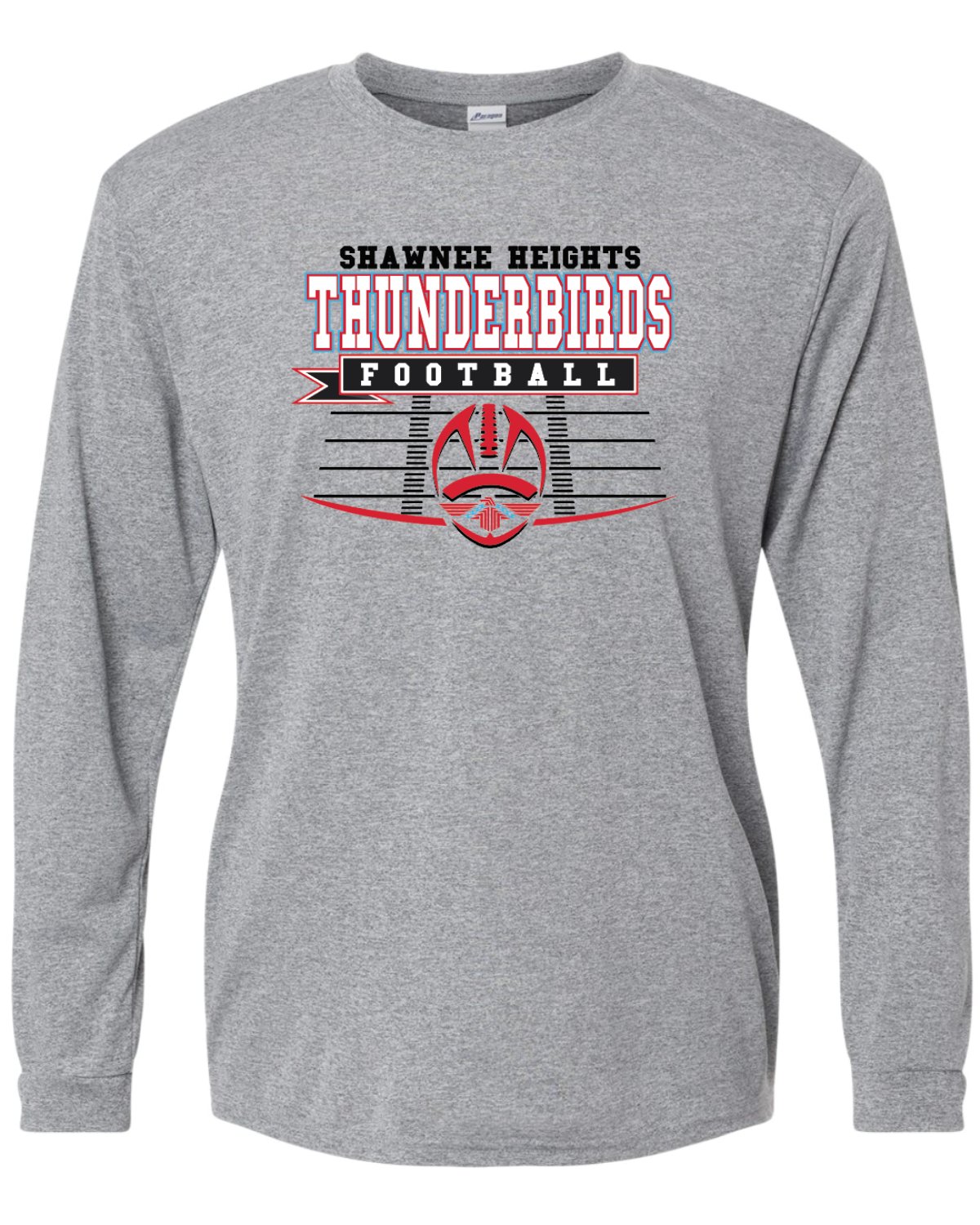 Shawnee Heights Thunderbirds Football Paragon Performance Long Sleeve T-shirt