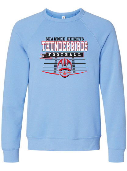 Shawnee Heights Thunderbirds Football Bella Canvas Crewneck Sweatshirt