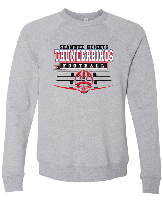 Shawnee Heights Thunderbirds Football Bella Canvas Crewneck Sweatshirt