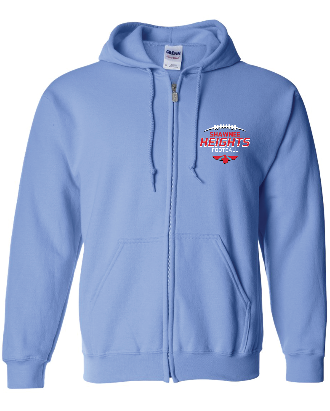 Heights Football Full Zip Hooded Sweatshirt