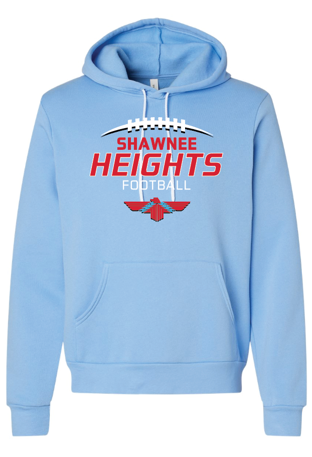 Heights Football Bella Canvas Sponge Fleece Hoodie