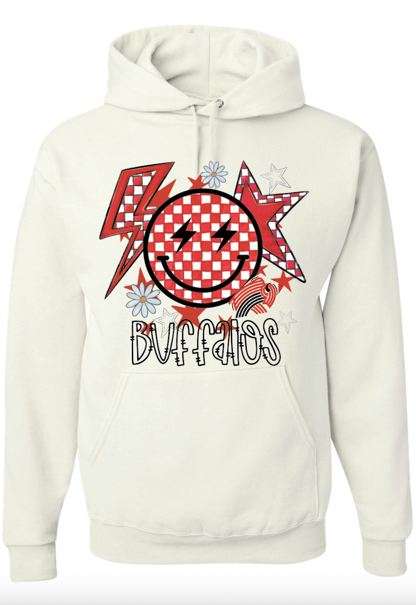 Checkered Buffalo Hooded Sweatshirt