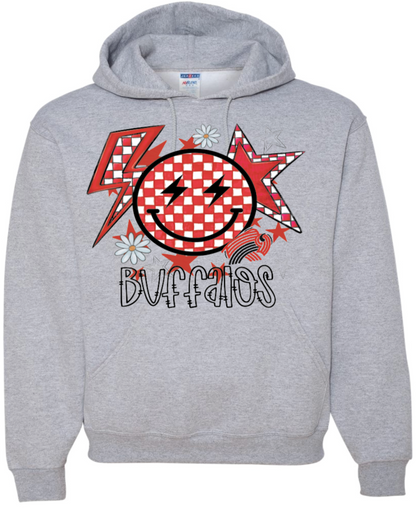 Checkered Buffalo Hooded Sweatshirt