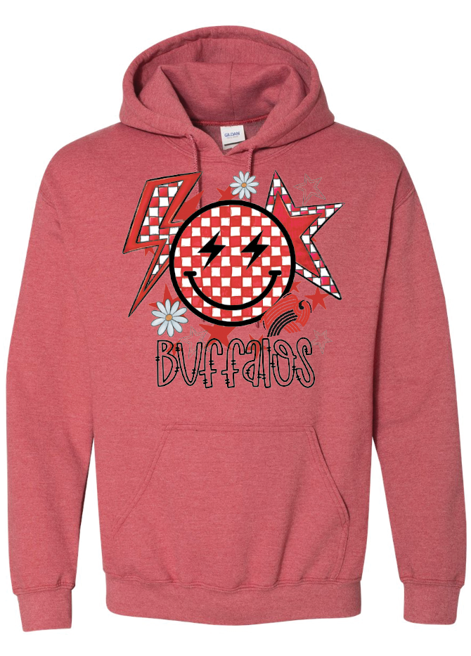 Checkered Buffalo Hooded Sweatshirt