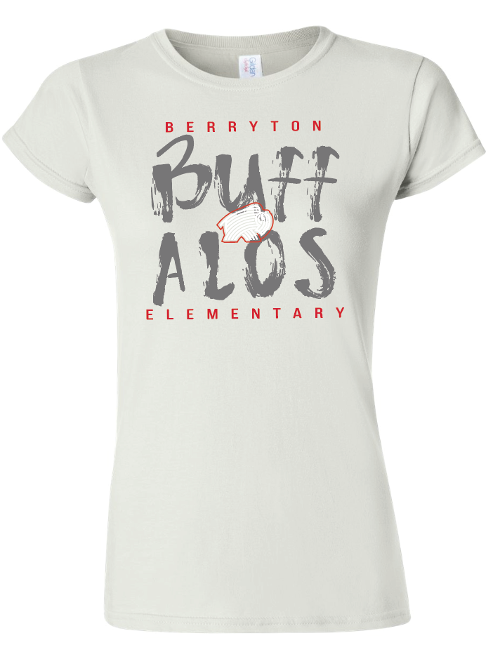 Berryton Elementary Buffalos Womens Gildan Softstyle T-Shirt