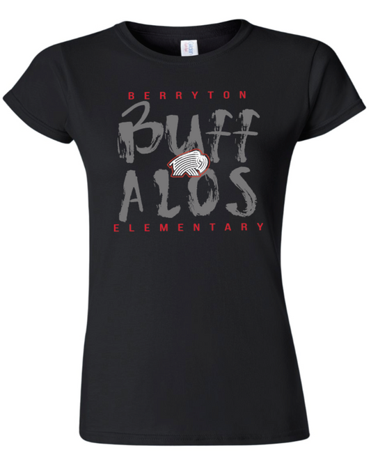 Berryton Elementary Buffalos Womens Gildan Softstyle T-Shirt