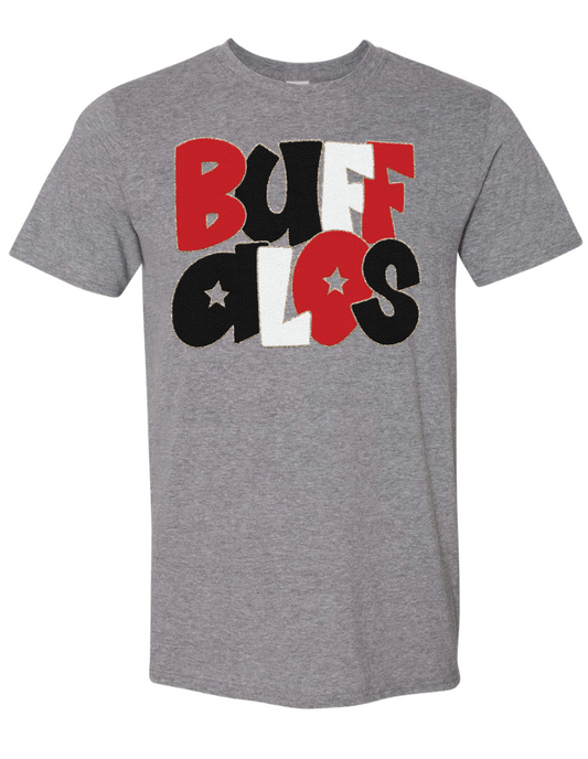 *Faux* Chenille Buffalos Gildan Softstyle T-Shirt