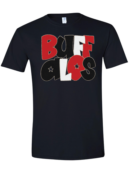 *Faux* Chenille Buffalos Gildan Softstyle T-Shirt