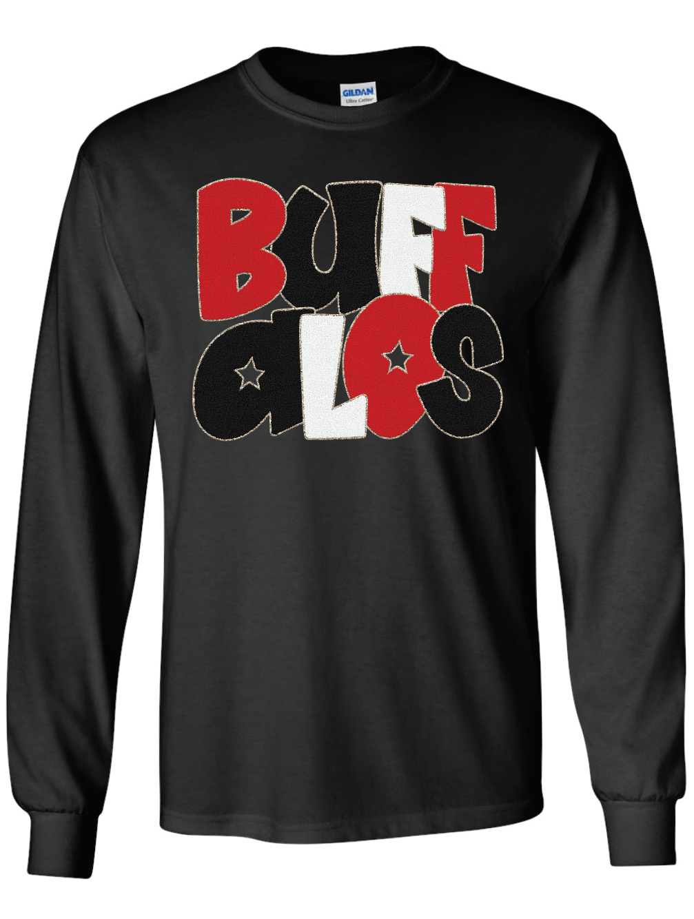 *Faux* Chenille Buffalos Long Sleeve T-Shirt