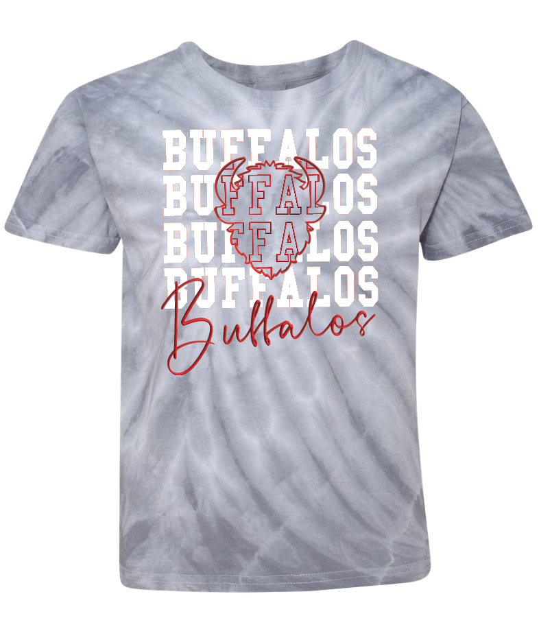 Buffalos on Repeat Tie-Dyed T-Shirt