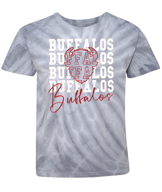 Buffalos on Repeat Tie-Dyed T-Shirt