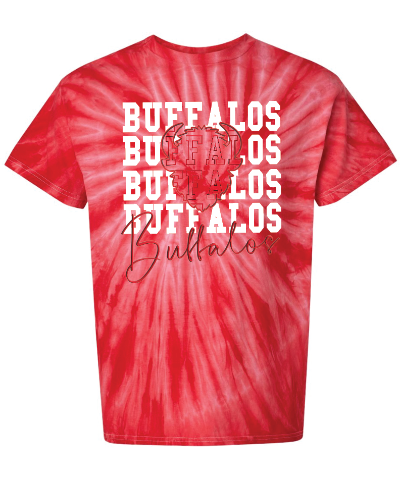 Buffalos on Repeat Tie-Dyed T-Shirt