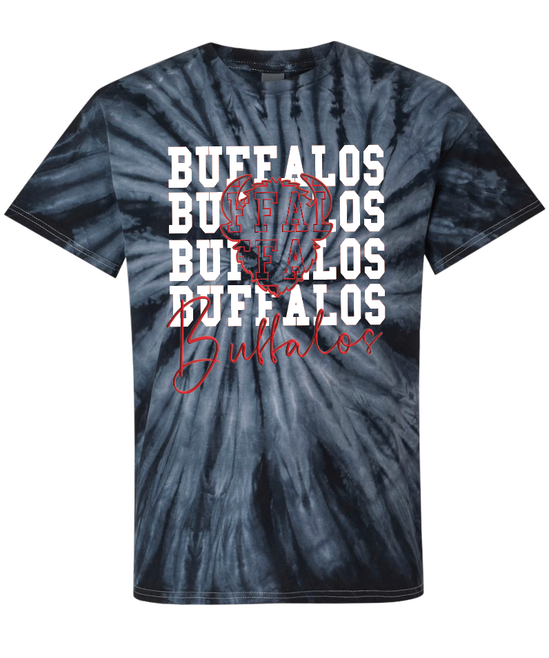 Buffalos on Repeat Tie-Dyed T-Shirt