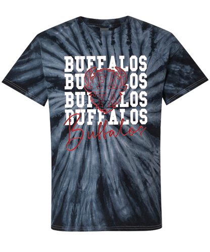 Buffalos on Repeat Tie-Dyed T-Shirt