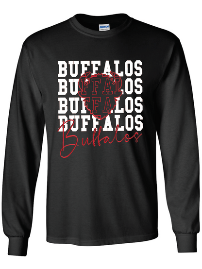 Buffalos on Repeat Long Sleeve T-Shirt