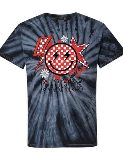 Checkered Buffalo Tie-Dyed T-Shirt