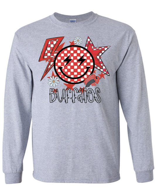 Checkered Buffalo Long Sleeve T-Shirt