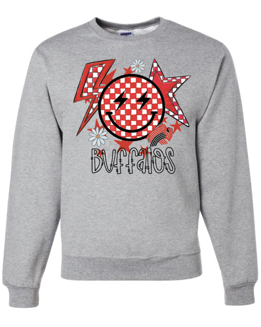 Checkered Buffalo Crew Sweatshirt