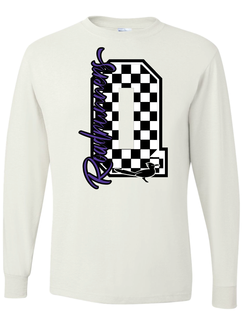 Checkered Q Long Sleeve Tee