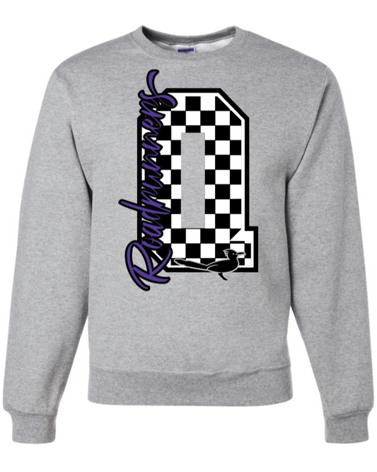 Checkered Q Crew Sweatshirt