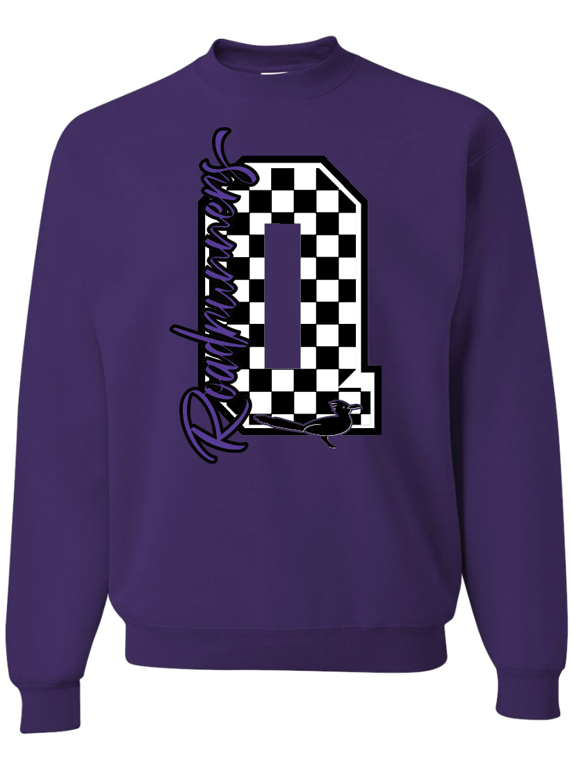 Checkered Q Crew Sweatshirt