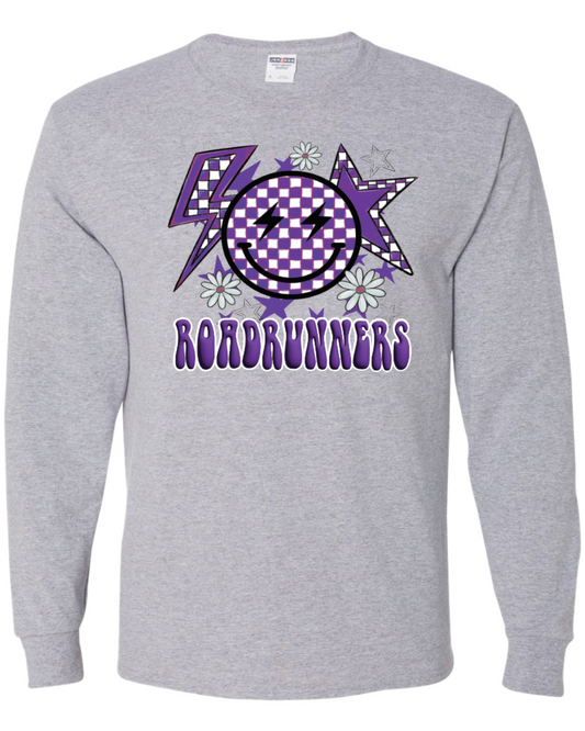 Roadrunners Happy Face Long Sleeve Tee
