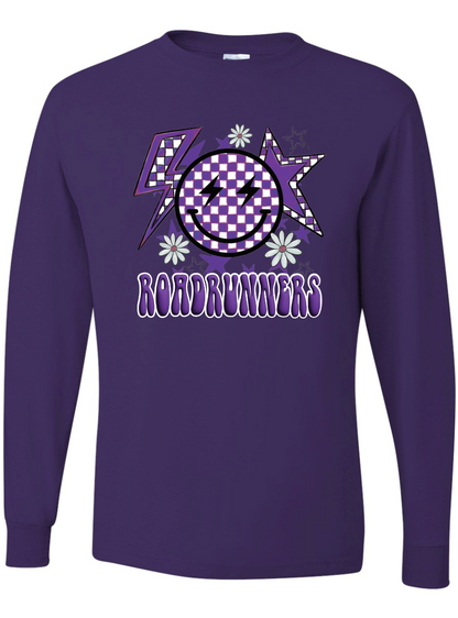 Roadrunners Happy Face Long Sleeve Tee