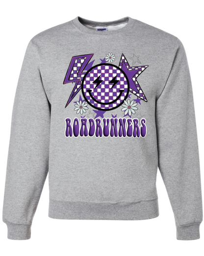 Roadrunners Happy Face Crew Sweatshirt