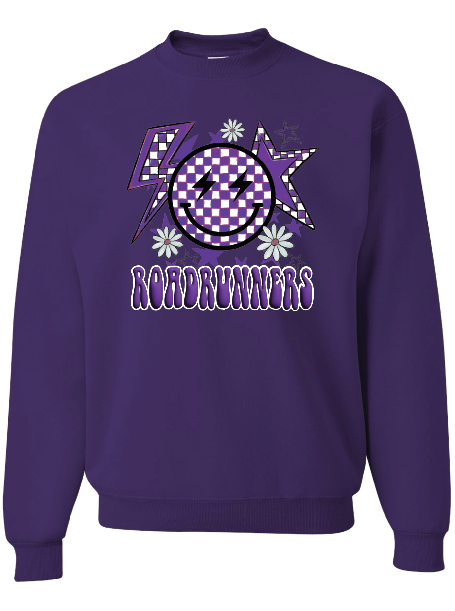 Roadrunners Happy Face Crew Sweatshirt