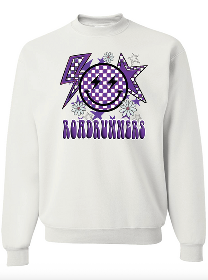 Roadrunners Happy Face Crew Sweatshirt