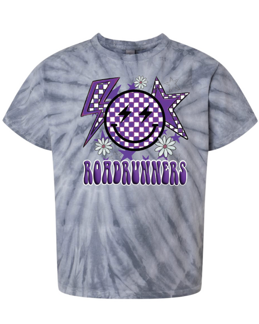 Roadrunners Happy Face Tie Dye T-shirt