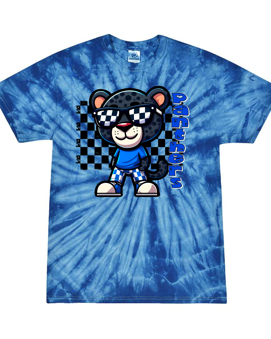 Panthers Mascot Tie Dye T-shirt