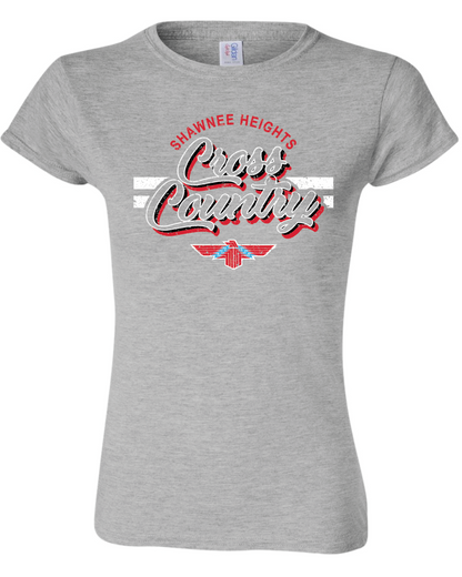 Shawnee Heights Cross Country Gildan Womens Fit Softstyle T-Shirt