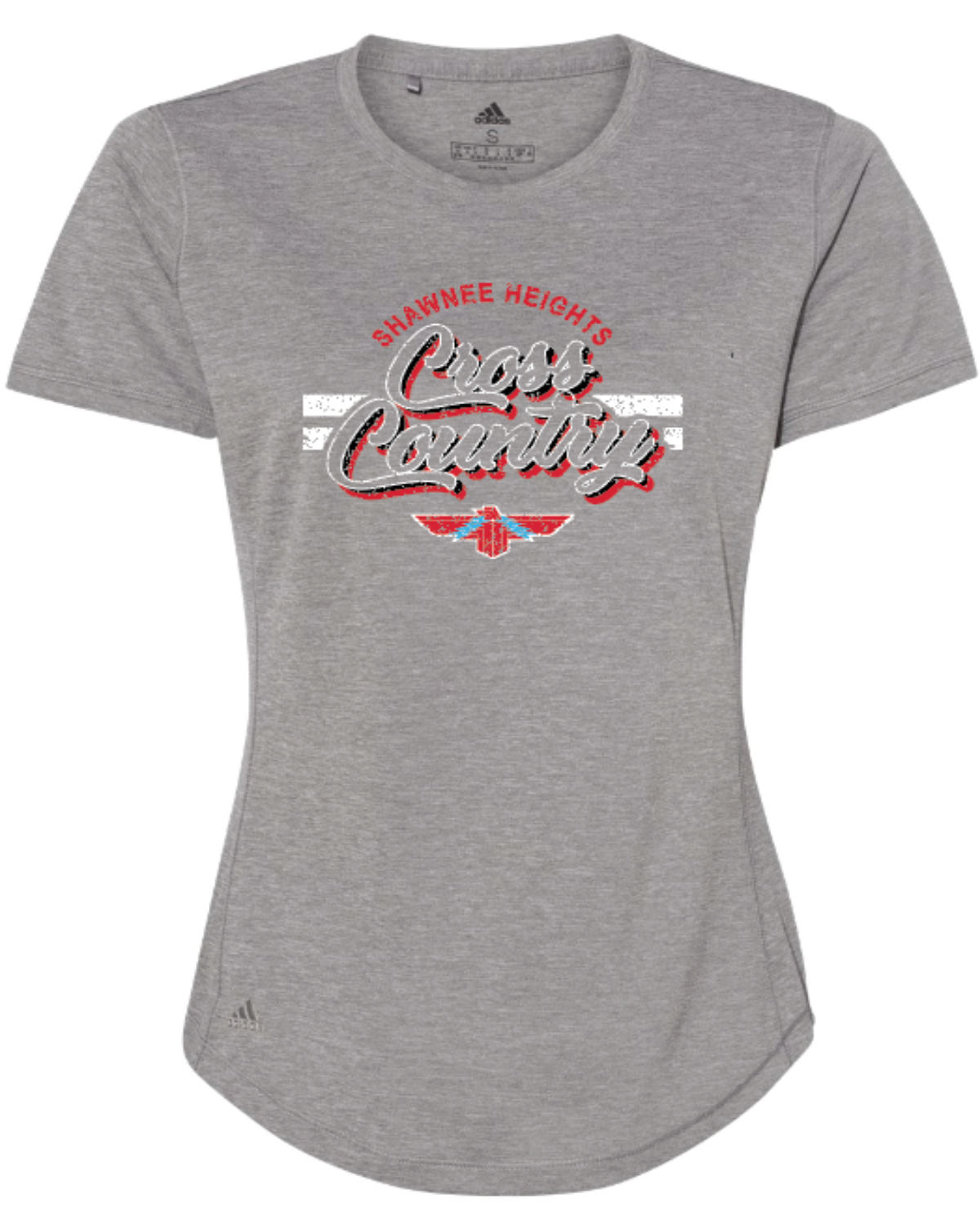 Shawnee Heights Cross Country Adidas Womens Sports T-shirt