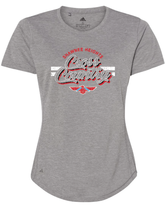 Shawnee Heights Cross Country Adidas Womens Sports T-shirt