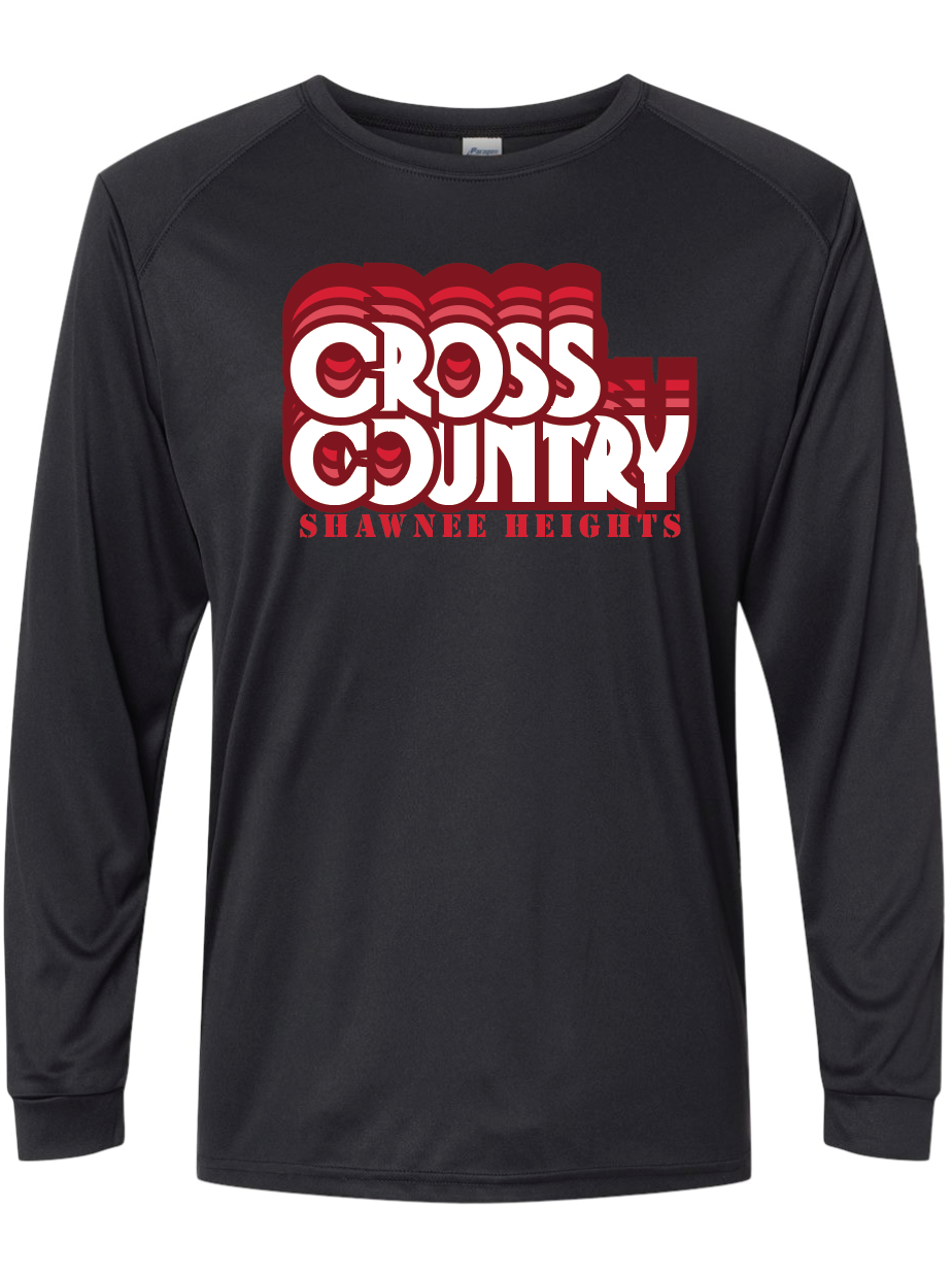 Thunderbirds Track and Field Red Paragon Performance Long Sleeve T-shirt