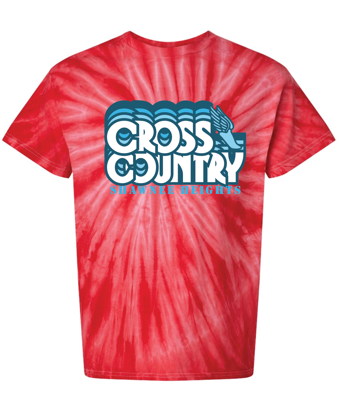 Thunderbirds Track and Field in Blue T-Shirt Tie Dye T-shirt