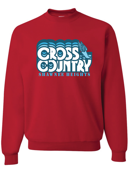 Thunderbirds Track and Field Blue Nublend Crew Sweatshirt