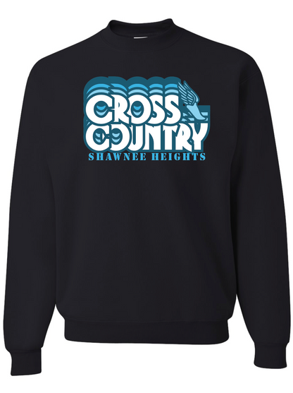 Thunderbirds Track and Field Blue Nublend Crew Sweatshirt